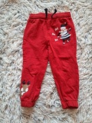 Świąteczne czerwone spodnie dresowe 92 mikołaj so cute