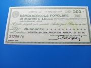 WŁOCHY 200 Lire  1977 r.  (czek)