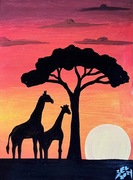 Afrykański obraz z Ghany sygnatura 3EL