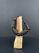 Bransoletka z naturalnego bursztynu bałtyckiego ze srebrem