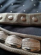 Pasek damski srebrny 