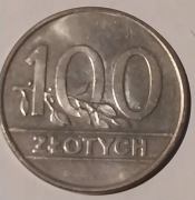 Moneta 100 zł z 1990 roku