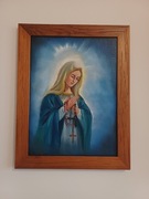 Matka Boska Obraz Na Płótnie 30x40 Recznie Malowany Prezent Święta Ozdoba