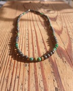 Regulowany naszyjnik/ choker z kamieni naturalnych: Lawa, jadeit, hematyt 