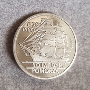 100zł Żaglowiec z 1980 roku Nikiel