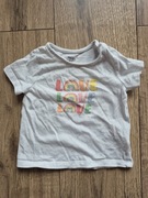 Fred&Flo koszulka podkoszulek biały love tęcza 68