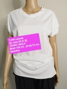 T-shirt bawełna ażurek biały i jeans 