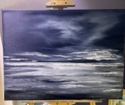 Zimowy Bałtyk , obraz olejny 