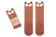 BRĄZOWE PODKOLANÓWKI DZIECIĘCE LISKI - GRZESIU RUDY LISEK MAMA'S FEET 0-2L
