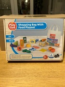 PLAY TIVE - SHOOPING BAG WITH FOOD PLAYSET- ZAKUPY - NOWY - DREWNO - LIDL 
