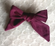 Kokarda do włosów Liza welurowa burgund spinka do włosów wysoka jakość