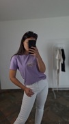 T-shirt La Perla, fioletowy t-shirt, 