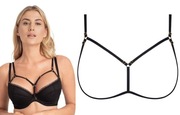Harness Samanta V100 L/XL, czarne, pasy na biustonosz, open bra, straps