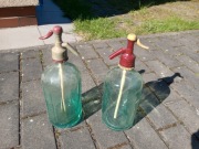 Stare Syfony Do Wody Butelka Szklana Syfon PRL Saturator