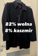 Wełniany płaszcz męski 82% wełna 8% kaszmir