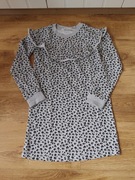 H&M sukienka dresowa szara panterka r. 140cm 8l+ nowa