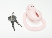 Różowy mikro pas cnoty chastity cock cage 3 pierścienie