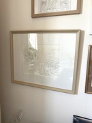 Duży rysunek oprawiony obraz róże