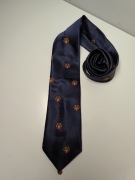 Krawat vintage alpi cocosy unikalny detal herb retro lata 70-80