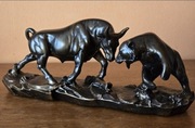 WALL STREET Giełda Byk i Niedźwiedź. Bitcoin. Figurka kolekcjonerska. Nowa.