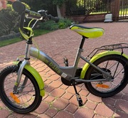 Rower dziecięcy BMX 16 cali zielono- srebrny 