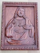 Płaskorzeźba Jezus z sercem