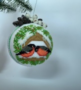 Bombki świąteczne ręcznej haftowane