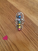 Pierścionek z czakrami regulowany 