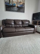 Sofa skóra naturalna i dwa fotele firmy Gala