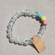 Bransoletka 8mm flaga pansexual panseksualność natural minerały LGBT lgbtq