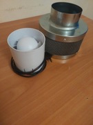 Wentylator 100mm 103m3/h (ze sznurem) + FILTR WĘGLOWY Croco Filters