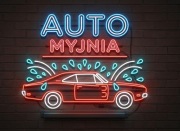 NEON AUTO MYJNIA  LOGO LED SZYLD PERSONALIZOWANY PROJEKT NA ZAMÓWIENIE