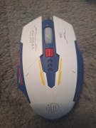 MYSZKA BEZPRZEWODOWA NIEBIESKO BIAŁA 2.4GHZ CICHE PRZEŁĄCZNIKI 4x TRYBY DPI