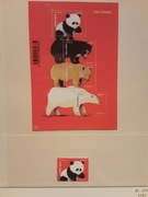 Francja 2014  Mi 5797 + blok 264  panda niedźwiedź komplet idealna pozycja