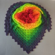 Chusta mojego autorstwa wykonana szydełkiem.Bawełna -Akryl.