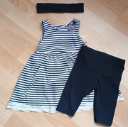 Bawełniany komplet lupilu 86 92 tunika legginsy opaska