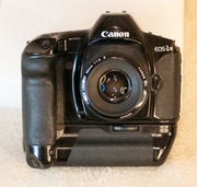Canon EOS-1N z gripem Power Drive Booster E-1