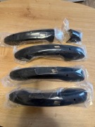 Nakładki na klamki drzwi Mercedes czarne ABS kpl 4 szt.