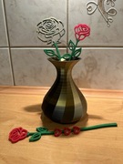 Wazon z kwiatkami 3 D