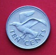 10  Centów  1984  r -     Barbados    Mewa   stan !!!