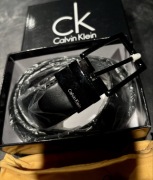 Elegancki pasek skórzany CK - Prezent