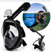 MASKA DO NURKOWANIA PEŁNOTWARZOWA Z RURKĄ FLYBOO czarna L/XL Nowa