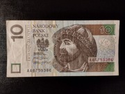 Banknot 10 złotych seria AA AA6759386