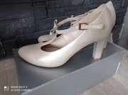 PÓŁBUTY KOTYL z kokardką perłowe 