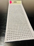 Kryształki srebrne z klejem 504 szt 6 mm dżety cyrkonie