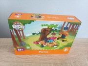Klocki piknik nowe 45 elementów 