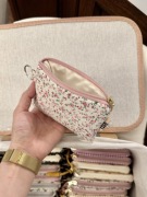 Mały Portfel (Handmade) - pink small floral pattern