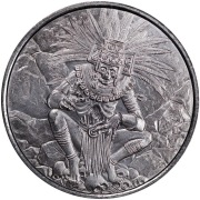 1oz Azteccy bogowie Aztec Gods Mictlantecuhtli uncja srebra  Sacred Shadows