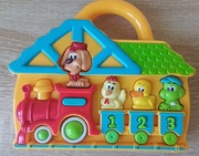 Zabawka interaktywna kolejka / pociąg  ze zwierzętami