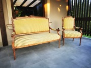 Ludwik XVI krzesło + ławka/sofa